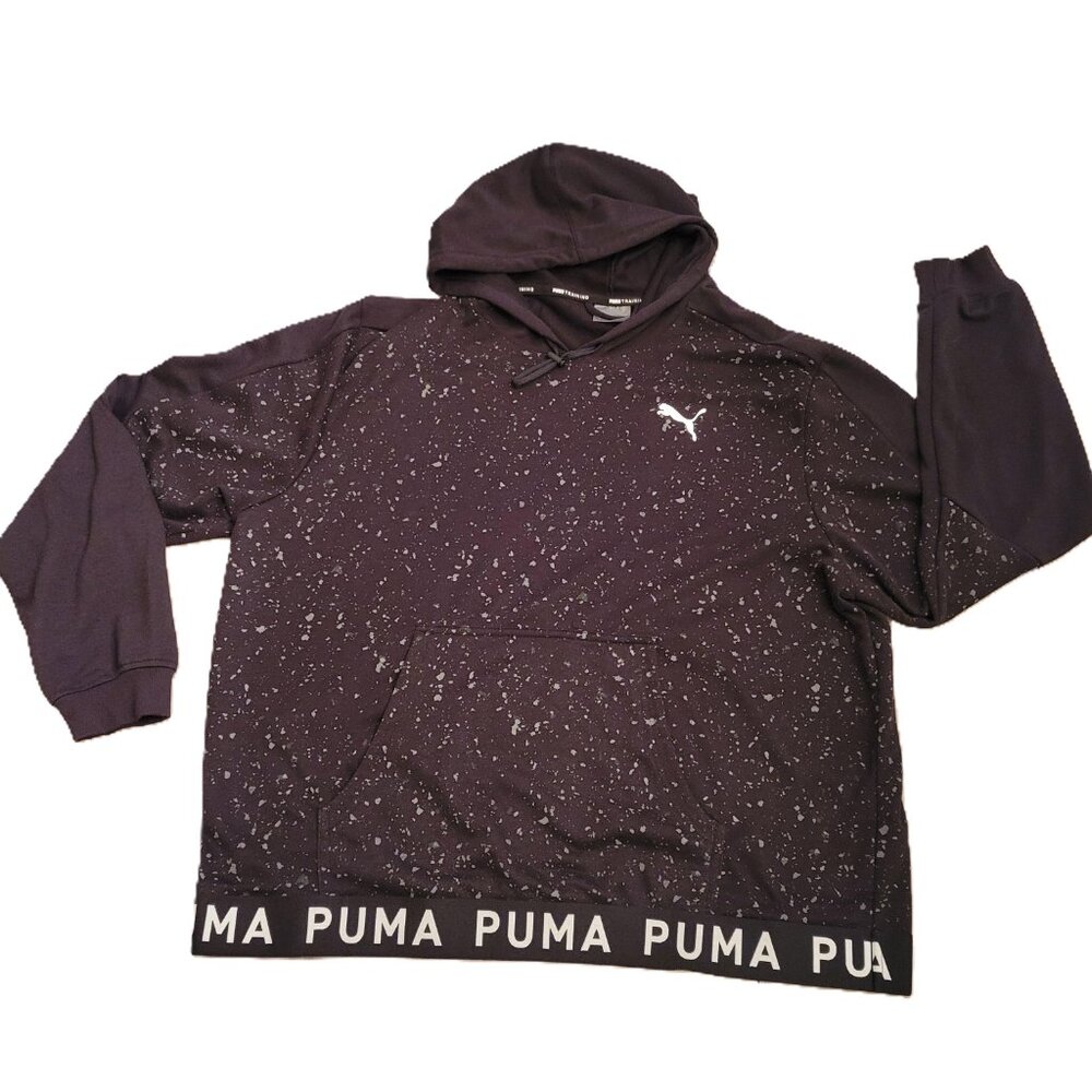 PUMA Men’s XXL Black Training Hoodie Pullover Long Sleeve Athletic Sweatshirt